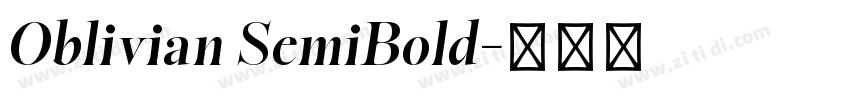 Oblivian SemiBold字体转换